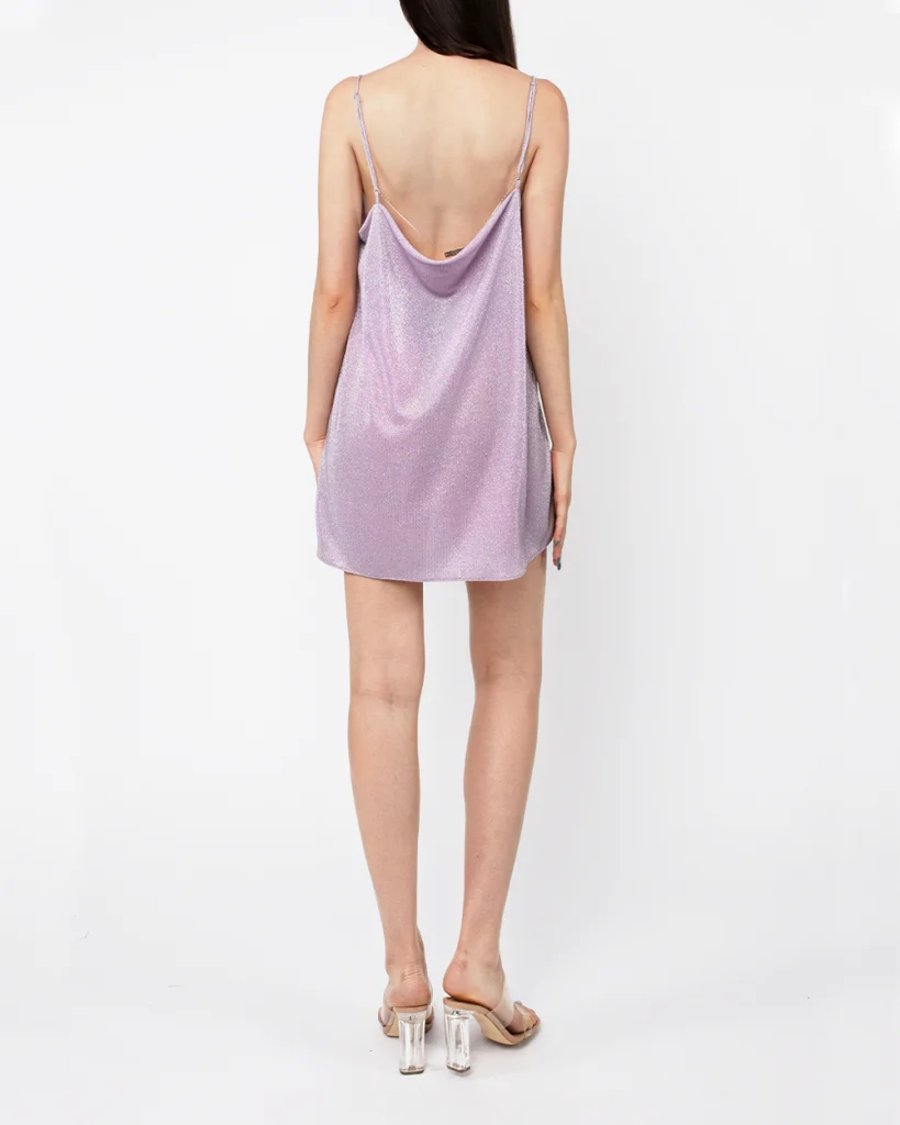 △ Peyton Cowl-Neck Mini Dress by Kate Barton Designs
