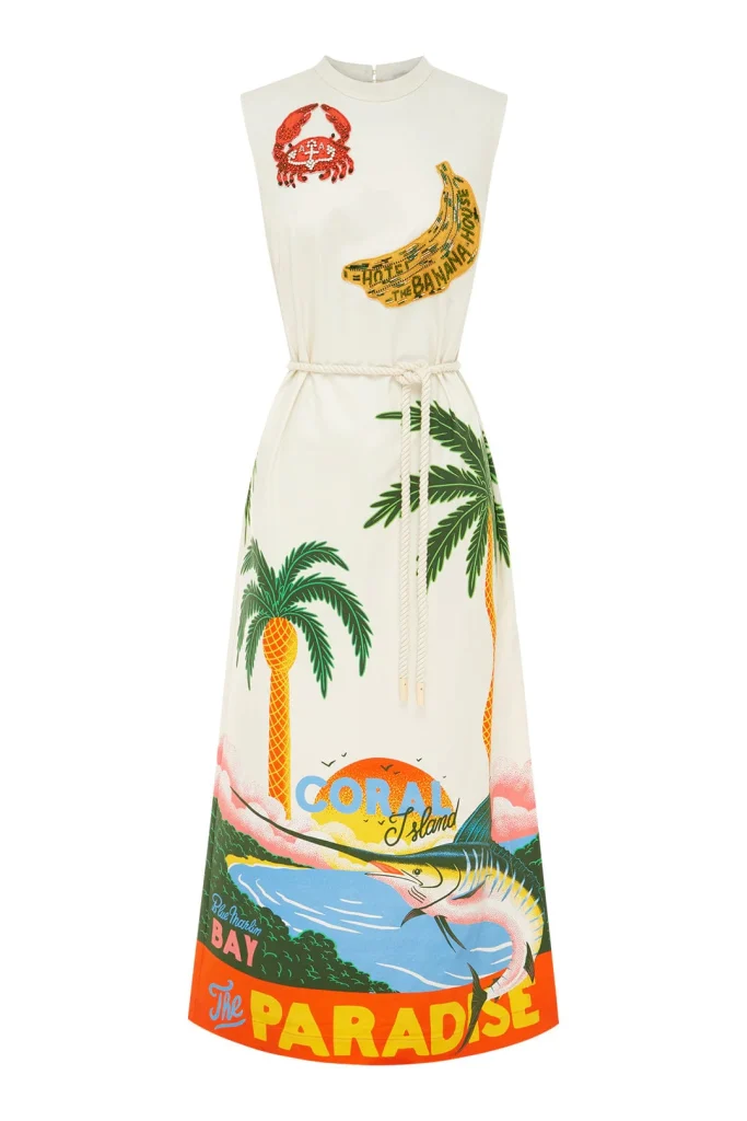 SAMAKI MIDI DRESS, AN ALEMAIS DRESS