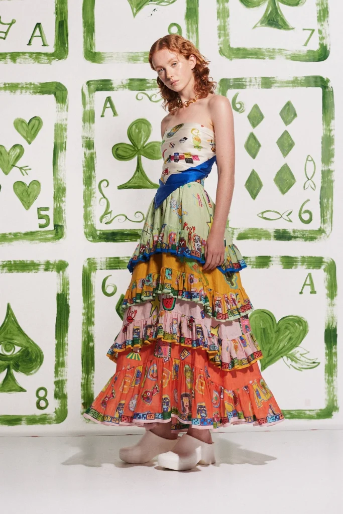 PLAYERS TIERED SKIRT, AN ALEMAIS SKIRT