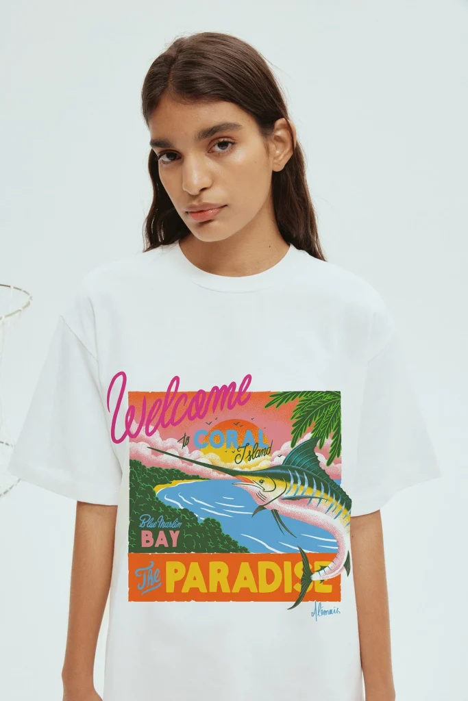 CORAL BAY TEE, AN ALEMAIS TEE