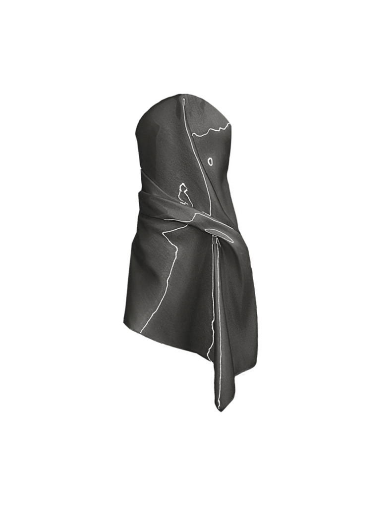 △ Liquid Draped Mini Dress by Kate Barton the Designer